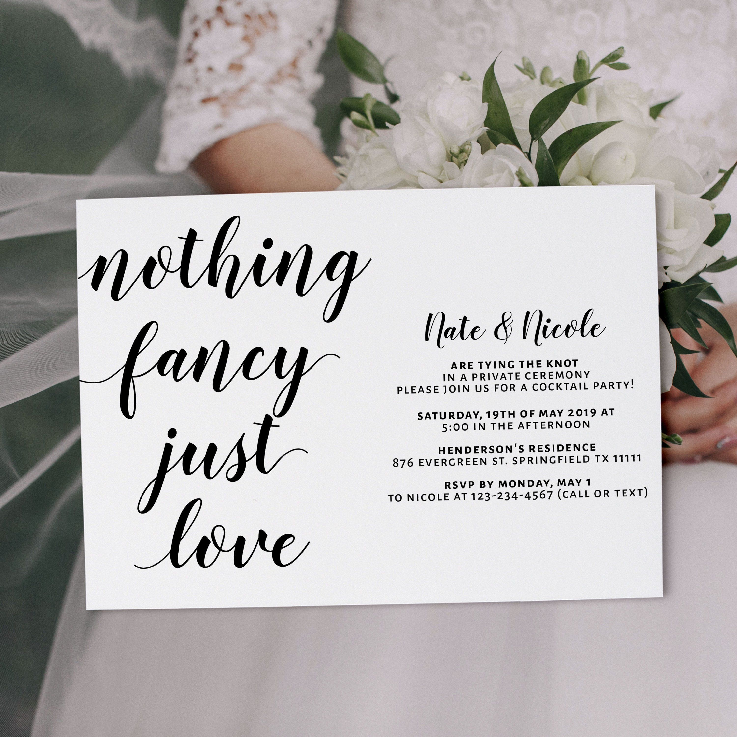 Elegant wedding reception invitation card